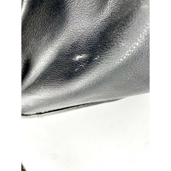 Catherine Malandrino Leather Purse Handbag Satchel Tote Hand Shoulder Bag Silver - Picture 8 of 10